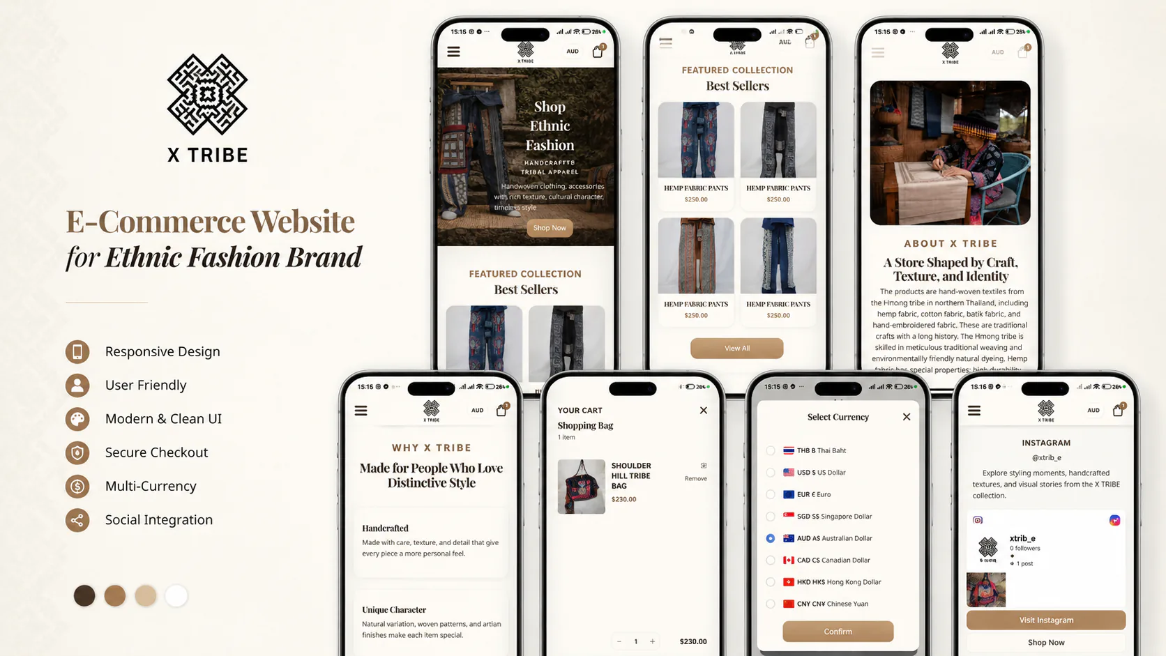 X TRIBE e-commerce website project cover